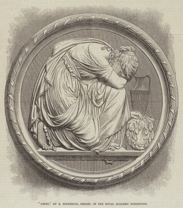 "Grief," av R Siemering, Berlin, i Royal Academy Exhibition (gravyr) av English School