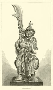 Grotesk figur av en kinesisk soldat av English School
