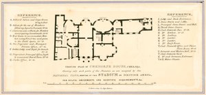 Planritning av Cremorne House, London av English School