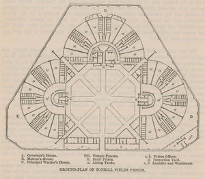 Markplan för Tothill Fields Prison av English School