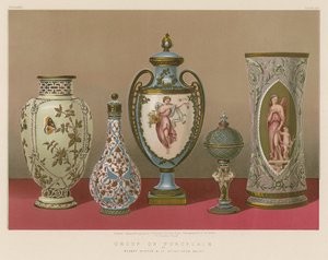 Grupp av porslin av herrarna Minton och Co, Stoke-upon-Trent av English School