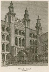 Guildhall, London av English School