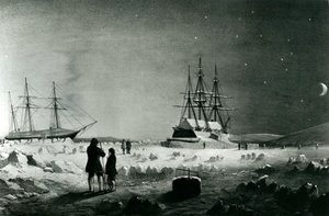 HMS Assistance och Pioneer in Winter quarters returnerar dagsljus av English School