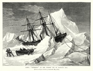 H.MS "Intrepid" im Mittlereis der Baffin Bay