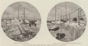 HMS Sanspareil går mot vinden (gravyr) av English School