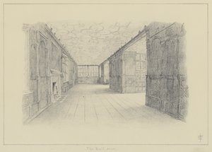 Haddon Hall, The Ballroom (litho) av English School