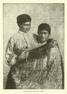 Maori-flickor i halvkast av English School