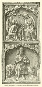 En halv diptyk, engelska, i British museum (gravyr) av English School