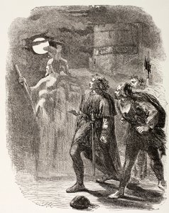 Hamlet, Horatio og Marcellus ser spøgelsen, fra 