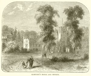Hampdens hus och kyrka av English School