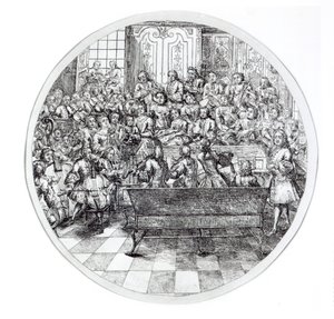 Händel dirigerar ett oratorium, ca 1740 av English School