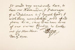 Handstil och signatur av Samuel Pepys, 1700 av English School