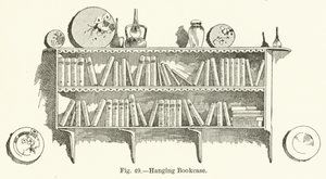 Hängande bokhylla av English School