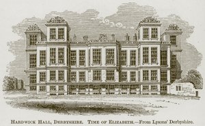 Hardwick Hall, Derbyshire, illustration från The Comprehensive History of England av English School