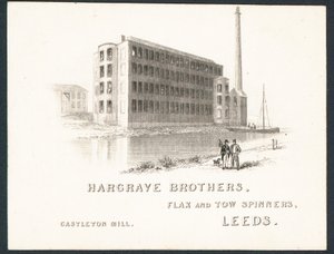 Hargrave Brothers, lin- och dragspinnare, byteskort av English School