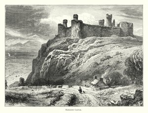 Harlech Castle (gravyr) av English School