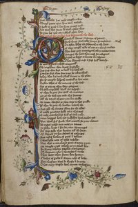 Harley 1758, f.56v Stapelkant och initial 