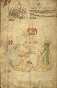 Harley 318, f.8v Henry VI, kung av England, och hans hustru, Margaret av Anjou, illustration från 