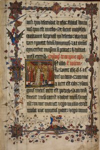 Harley 7026, f.13 The Feast of Corpus Christi, från Lovel Lectionary, före 1408 (vellum) av English School