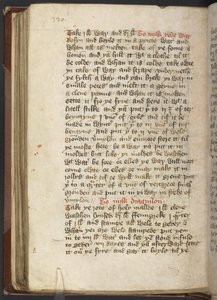 Harley MS 2378 Medicinska och kulinariska recept, ca 1395 (bläck på veläng) av English School