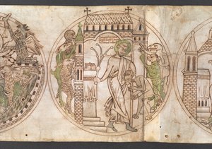 Harley Roll Y 6, Roundel 9, Roundel of St Guthlac (märkt 