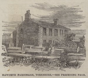 Haworth Parsonage, Yorkshire (gravyr) av English School
