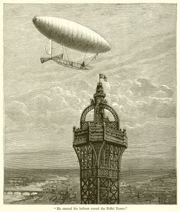 Han styrde sin ballong runt Eiffeltornet av English School