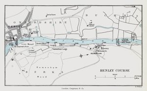 Henley Course (färgad gravyr) av English School