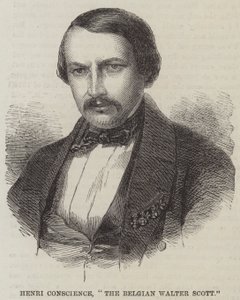 Henri Conscience, "The Belgian Walter Scott" (gravyr) av English School