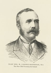 Henry Campbell-Bannerman som chefssekreterare för Irland (gravyr) av English School