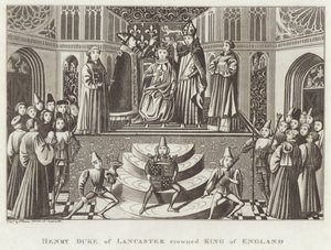 Henry Duke of Lancaster kröntes till kung av England av English School