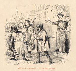 Henrik II (1133-89) avskedade de utländska baronerna av English School