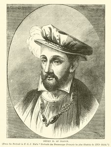 Henrik II av Frankrike (gravyr) av English School