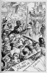 Henry IV (Henry IV) - Illustration i "" verk komplett av William Shakespeare"" 1866 - Illustrationerna och den allmänna formen för denna utgåva är lånade från Cassells illustrerade Shakespeare, publicerad i London av English School