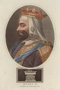 Henrik IV, kung av England (färgad gravyr) av English School