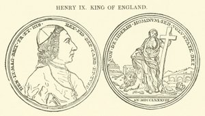 Henrik IX, kung av England (gravyr) av English School