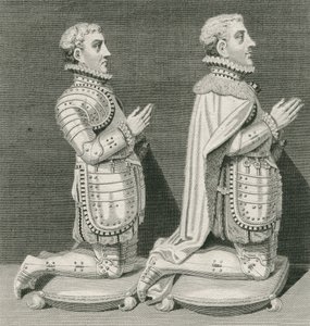 Henry Stuart, Lord Darnley ma lona uso o Charles Stuart, Earl o Lennox, tootutuli i luma o le tuugamau o lo latou tina i Westminster Abbey, na vaneina e Andrew Birrell, 1796 swed av English School