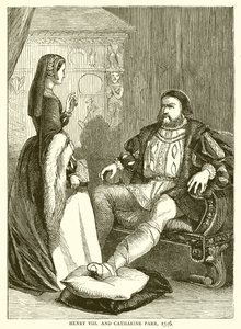 Henrik VIII och Catharine Parr, 1546 av English School