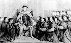 Henry VIII skänker stadgan till frisörkirurgerna av English School