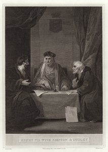 Henry VII med Empson och Dudley av English School