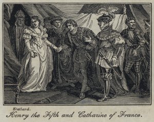 Henrik den femte och Catharina av Frankrike av English School