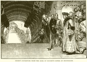 Henrys avgång från Earl of Oxfords slott i Hedingham av English School