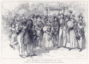 Hennes Majestät i Brighton 1832 av English School