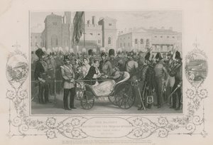 Hennes Majestät delade ut Krimmedaljerna vid hästgardet den 18 maj 1856 av English School