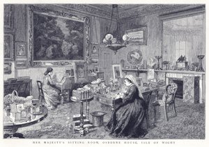 Hennes Majestäts vardagsrum, Osborne House, Isle of Wight av English School