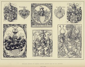Heraldiska motiv av tyska konstnärer, andra hälften av 1500-talet (litografi) av English School