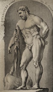 Hercules hämtar Hesperidernas gyllene äpplen av English School