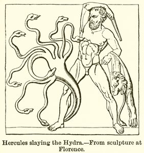 Hercules som dödar hydran av English School