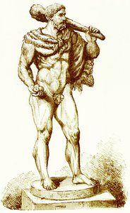 Hercules, illustration från History of Rome av Victor Duruy, publicerad 1884 (digitalt förbättrad bild) av English School