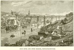 High Level and Swing Bridges, Newcastle-on-Tyne av English School